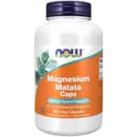 NOW FOODS Magnesium Malate 1000mg (115mg magnezu), 180tabl. - Jabłczan magnezu