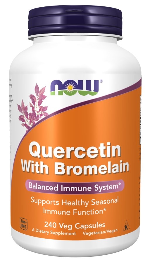 NOW FOODS Quercetin with Bromelain, 120vcaps. - Kwercetyna z Bromeliną