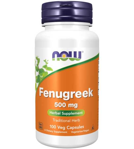 NOW FOODS Fenugreek 500mg, 100kaps. - Kozieradka