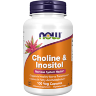 NOW FOODS Choline + Inositol 100vcaps. - cholina i inozytol