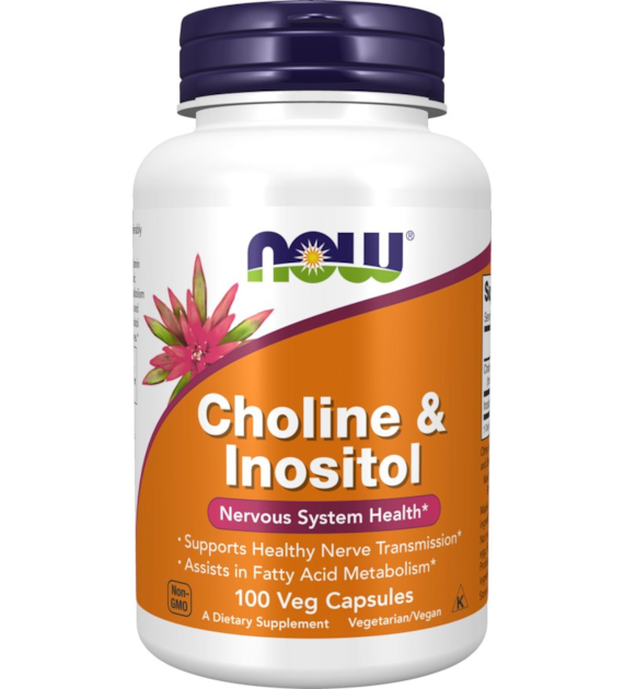 NOW FOODS Choline + Inositol 100vcaps. - cholina i inozytol