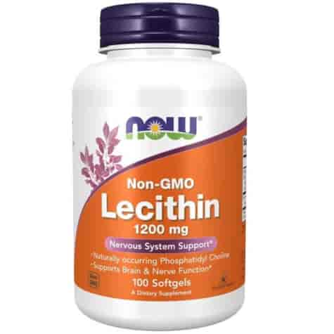 NOW FOODS Lecithin Non-GMO 1200mg, 100sgels. - lecytyna sojowa