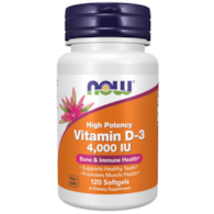 NOW FOODS Witamina D-3 4000 IU 120kaps.