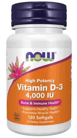 NOW FOODS Witamina D-3 4000 IU 120kaps.
