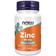 NOW FOODS Zinc Gluconate 50mg, 100 tabl. - Glukonian cynku