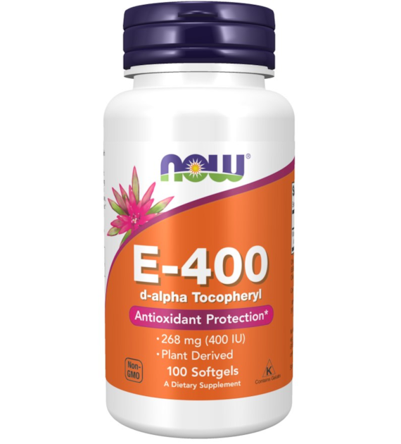 NOW FOODS Witamina E-400 naturalna, 100sgels.