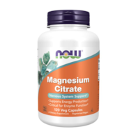 NOW FOODS Magnesium Citrate 888mg (133mg magnezu), 120vcaps. - Cytrynian magnezu