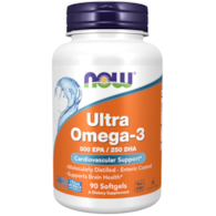 NOW FOODS Ultra Omega-3 500 EPA / 250 DHA, 90sgels.