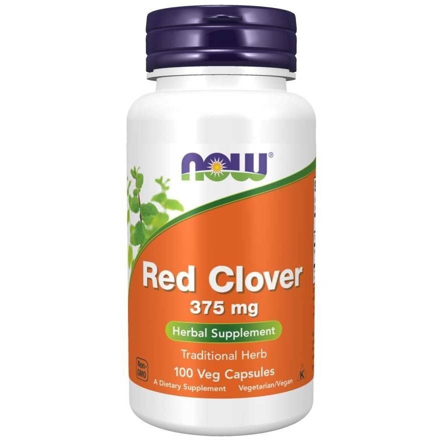 NOW FOODS Red Clover 375mg, 100caps. - Czerwona koniczyna