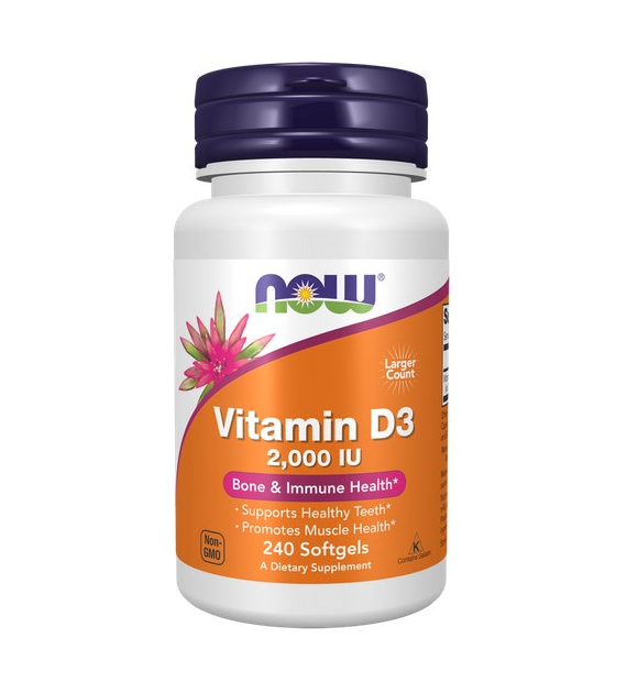 NOW FOODS Witamina D-3 2000 IU 240kaps.