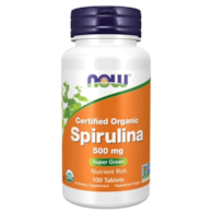 NOW FOODS Spirulina Certified Organic 500mg, 100tabl.