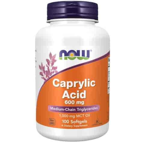 NOW FOODS Caprylic Acid 600mg, 100sgels. - kwas kaprylowy