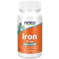 NOW FOODS Iron 18mg, 120 vcaps. - żelazo z chelatu