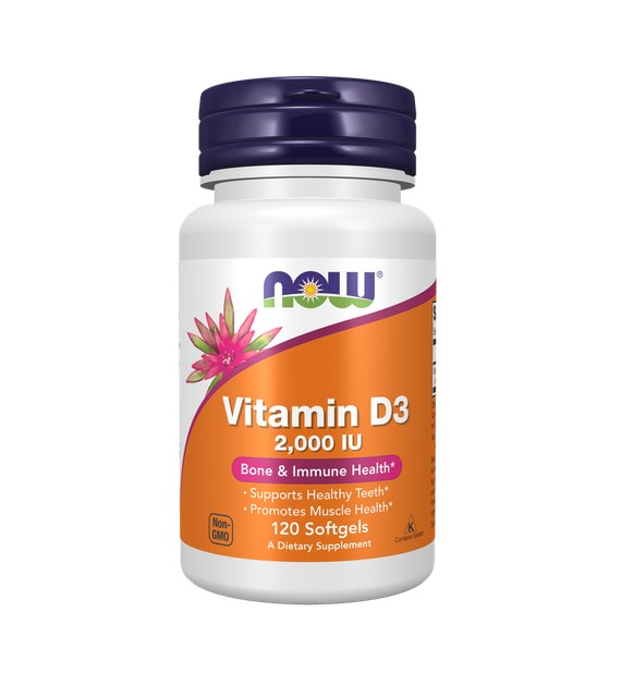 NOW FOODS Witamina D-3 2000 IU 120kaps.