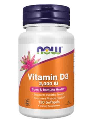 NOW FOODS Witamina D-3 2000 IU 120kaps.