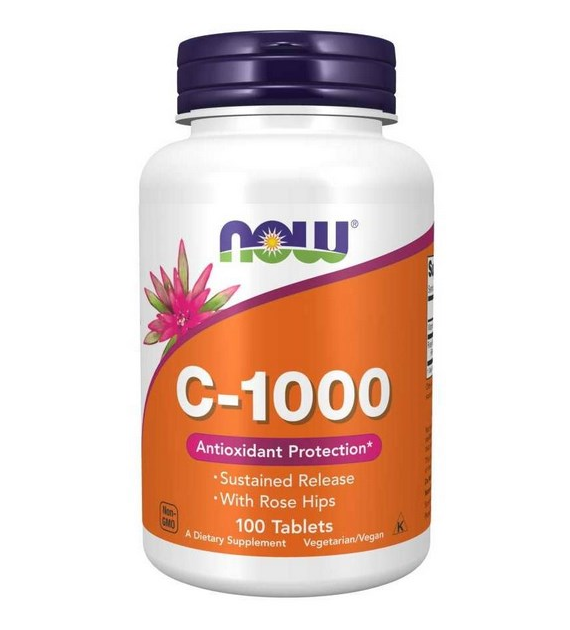 NOW FOODS Witamina C-1000 Sustained Release 100tabl. - Opóźnione uwalnianie