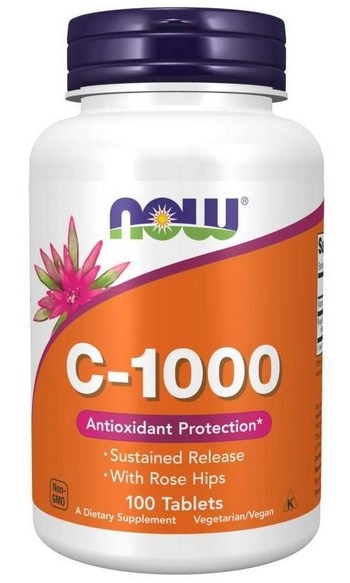 NOW FOODS Witamina C-1000 Sustained Release 100tabl. - Opóźnione uwalnianie
