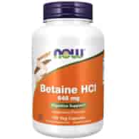 NOW FOODS Betaina HCL 648mg, 120vcaps.