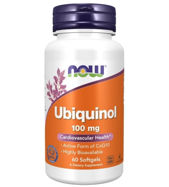 NOW FOODS Ubiquinol 100mg, 60 kaps. - aktywny Koenzym Q10