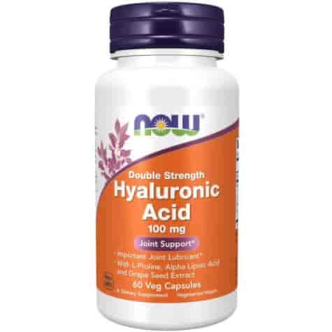 NOW FOODS Hyaluronic Acid 100mg, 60vcaps. - Kwas hialuronowy