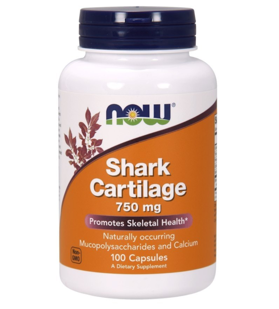 NOW FOODS Chrząstka rekina - Shark Cartilage 750mg, 100caps.