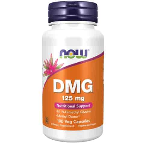 NOW FOODS DMG 125mg, 100vcaps. - N, N-Dimetyloglicyna - kwas pangamowy - witamina B15