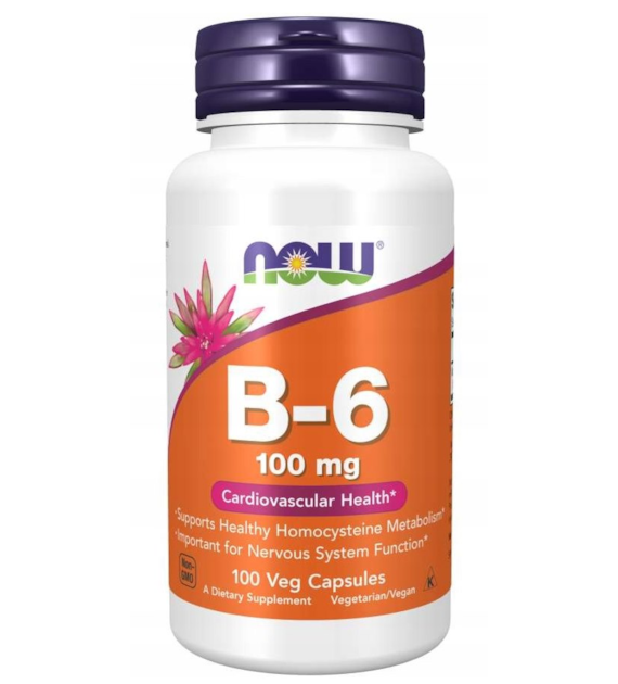 NOW FOODS Witamina B-6 100mg, 100 caps.
