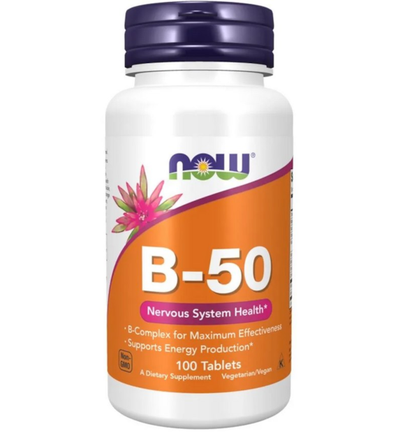 NOW FOODS Witamina B-50, 100vcaps. - Kompleks Witaminy B
