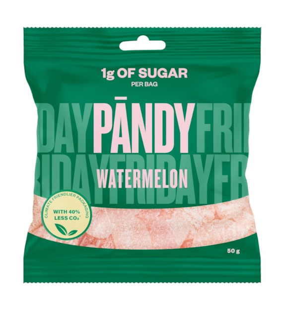 PANDY Watermelon 50g - żelki bez dodatku cukru o smaku arbuza