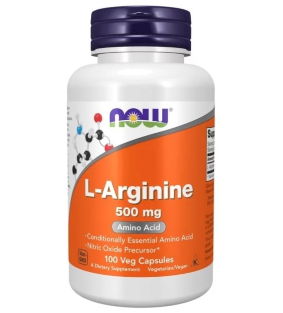 NOW FOODS L-Arginine 500mg 100caps.