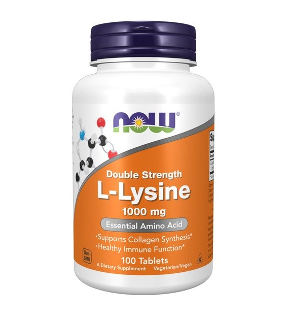 NOW FOODS L-Lysine 1000mg 100tabl. - L-Lizyna