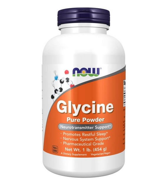 NOW FOODS Glycine pure powder 454g - Glicyna proszek