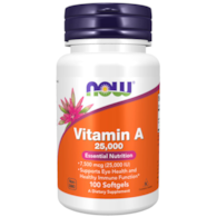NOW FOODS Witamina A 25000IU, 100sgels.