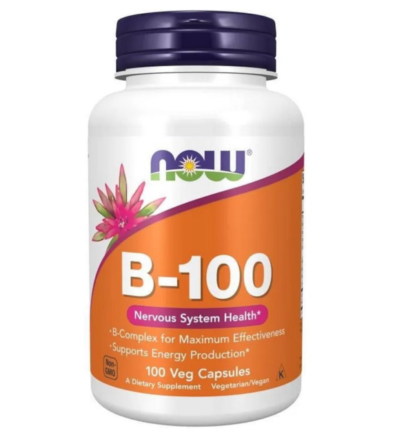 NOW FOODS Witamina B-100, 100vcaps. - Kompleks Witaminy B