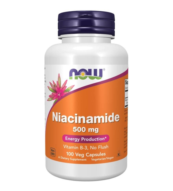 NOW FOODS Niacinamide 500mg, 100kaps. - Niacyna