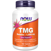 NOW FOODS TMG Betaine 1000mg, 100tabl. - Trimetyloglicyna