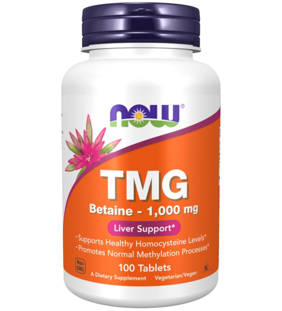 NOW FOODS TMG Betaine 1000mg, 100tabl. - Trimetyloglicyna