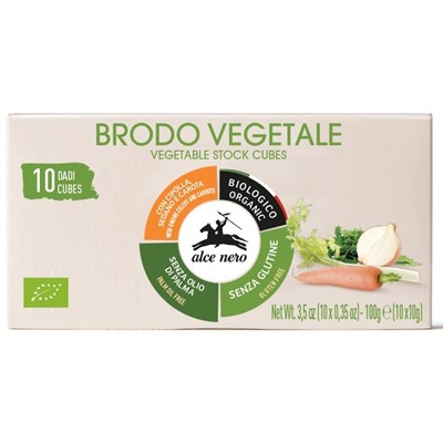 ALCE NERO Bulion - kostki warzywne BIO 100g (10 x 10g)