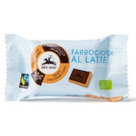 ALCE NERO Herbatniki orkiszowe z czekoladą mleczną FAIR TRADE BIO 28g