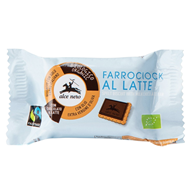 ALCE NERO Herbatniki orkiszowe z czekoladą mleczną FAIR TRADE BIO 28g