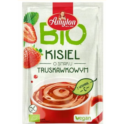 AMYLON Kisiel o smaku truskawkowym bezglutenowy BIO 30g