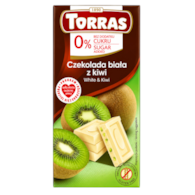 TORRAS Czekolada biała z kiwi bez dodatku cukru bezglutenowa 75g