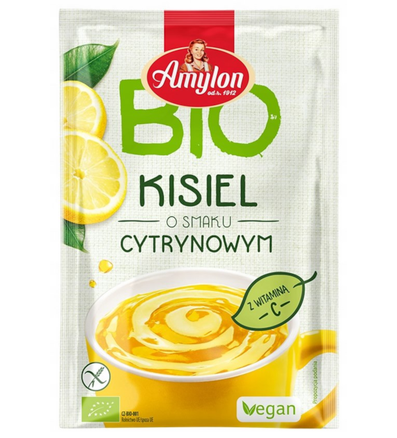 AMYLON Kisiel o smaku cytrynowym bezglutenowy BIO 30g