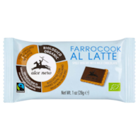 ALCE NERO Herbatniki orkiszowe z czekoladą mleczną FAIR TRADE BIO 28g