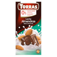 TORRAS Czekolada mleczna z migdałami bez dodatku cukru bezglutenowa 75g