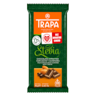 TRAPA Stevia Czekolada mleczna z migdałami bez dodatku cukru bezglutenowa 75g