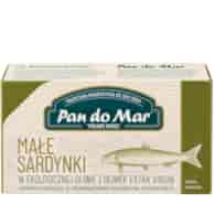 PAN DO MAR Sardynki europejskie w BIO oliwie z oliwek extra virgin 120g