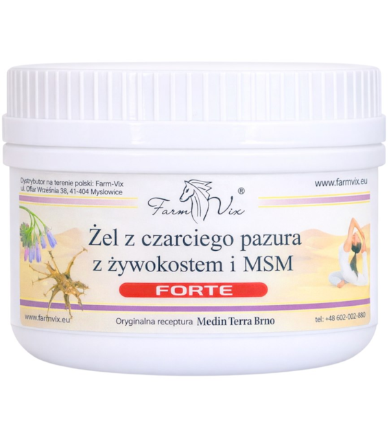 FarmVix Żel z Czarciego Pazura z żywokostem i MSM FORTE 350g
