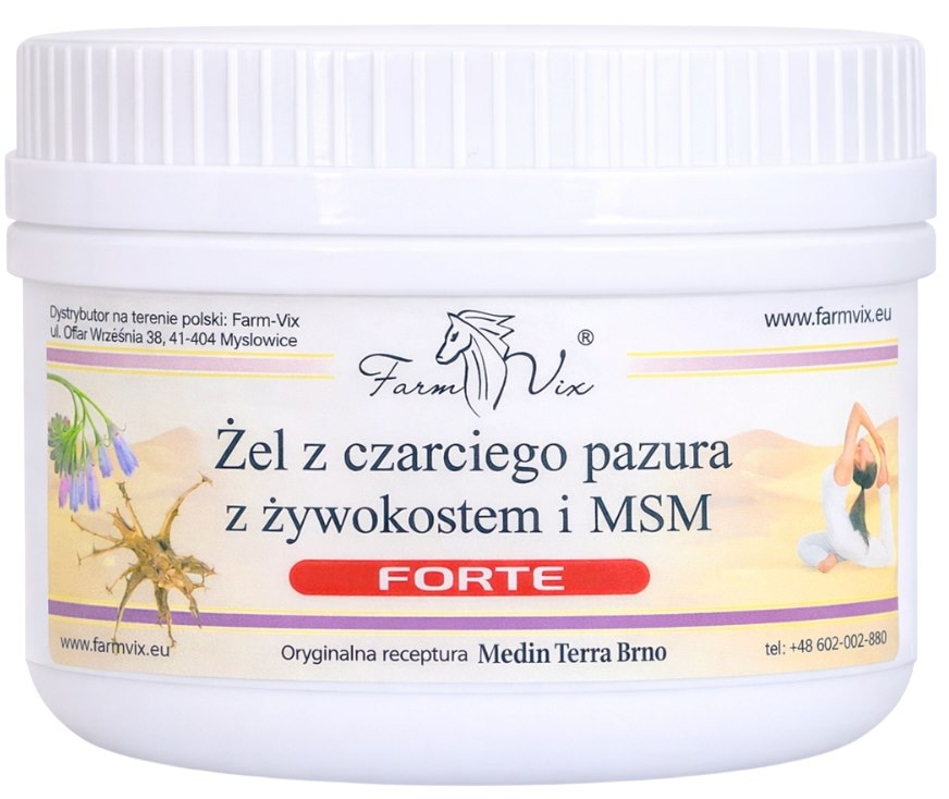 FarmVix Żel z Czarciego Pazura z żywokostem i MSM FORTE 350g