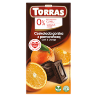 TORRAS Czekolada gorzka z pomarańczą bez dodatku cukru bezglutenowa 75g